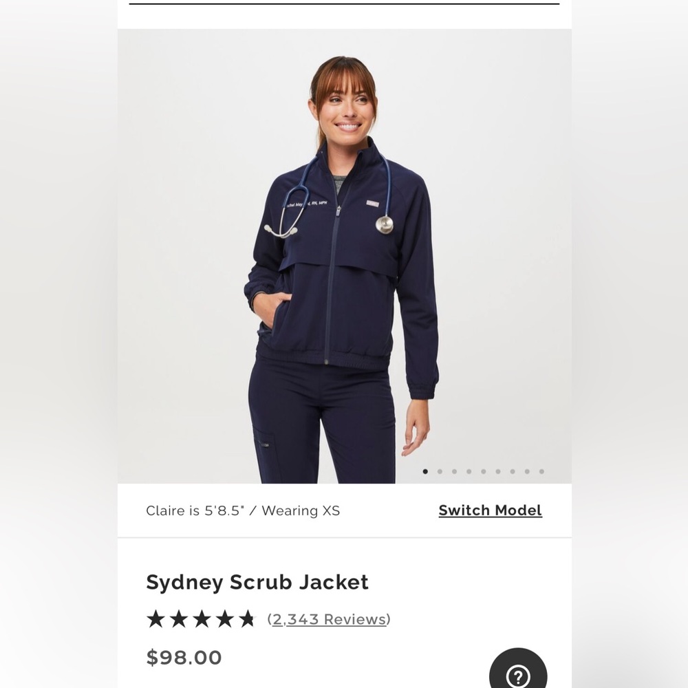 Figs Sydney scrub jacket